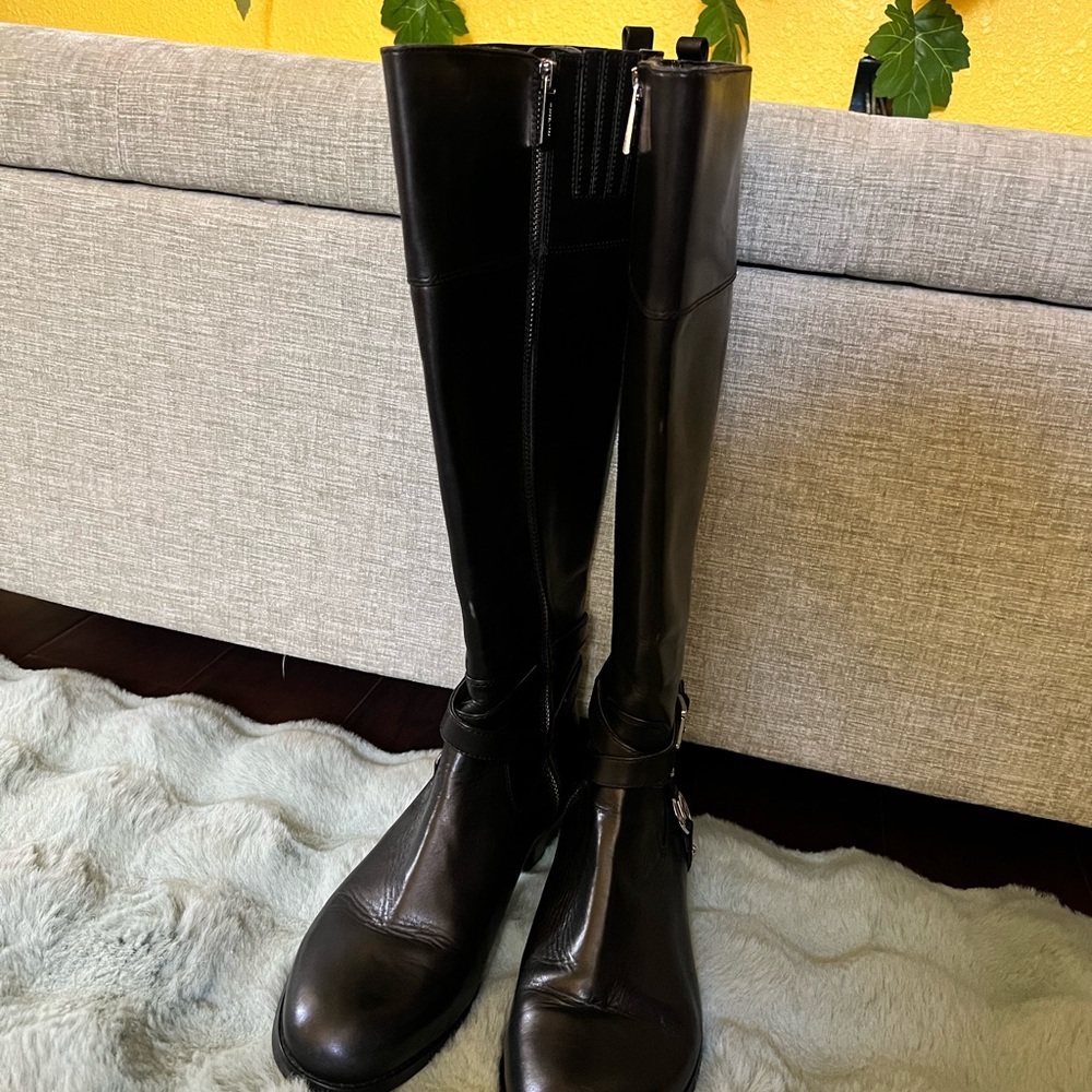 Michael Kors black  Leather Boots - Picture 2 of 7